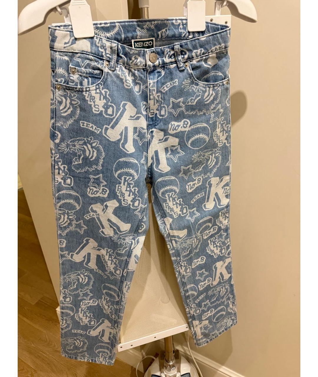 KENZO Голубые деним детские джинсы, фото 5