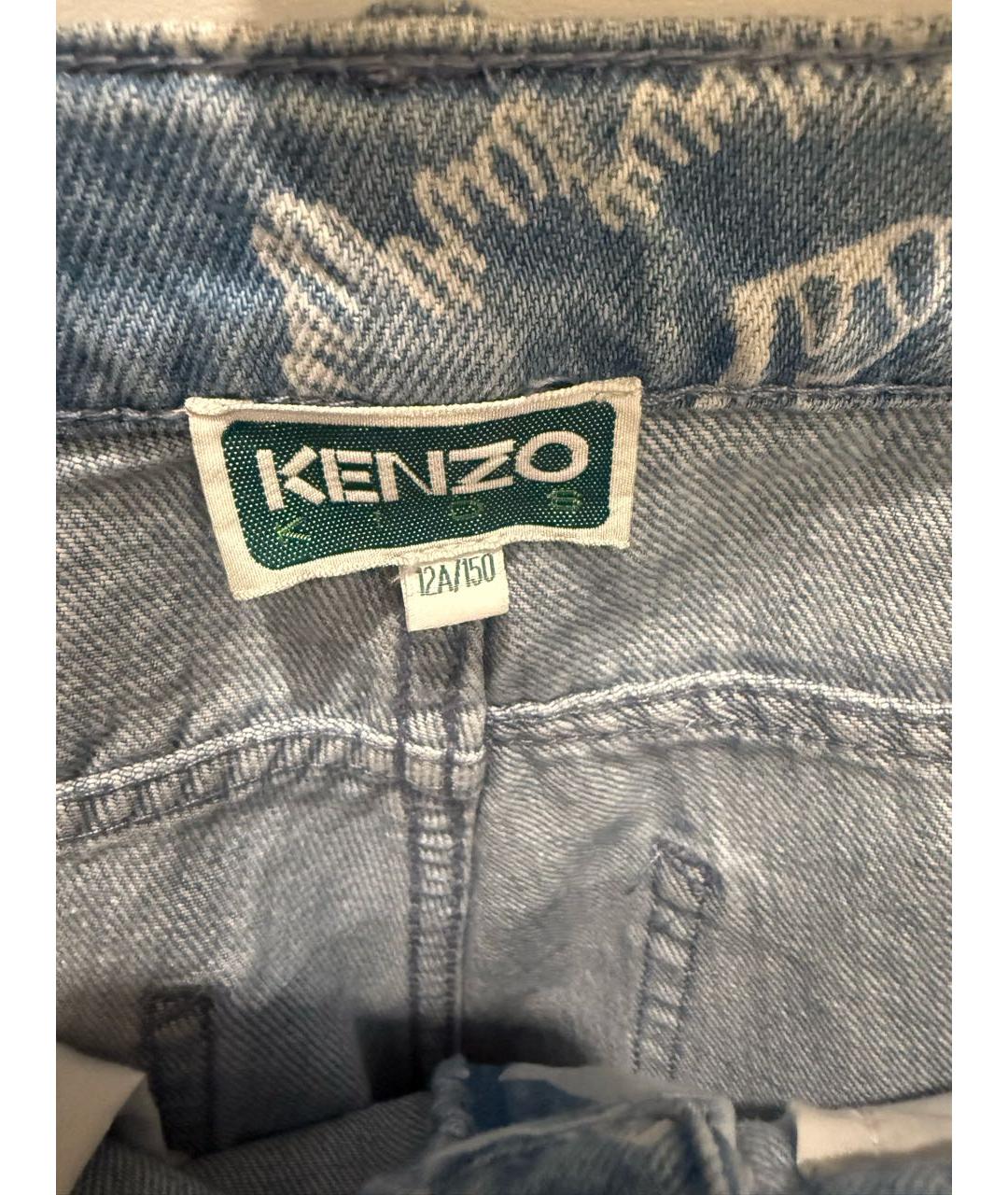 KENZO Голубые деним детские джинсы, фото 3