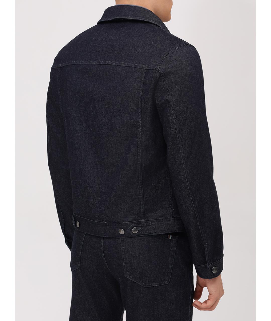 CANALI Темно-синяя хлопковая куртка, фото 3