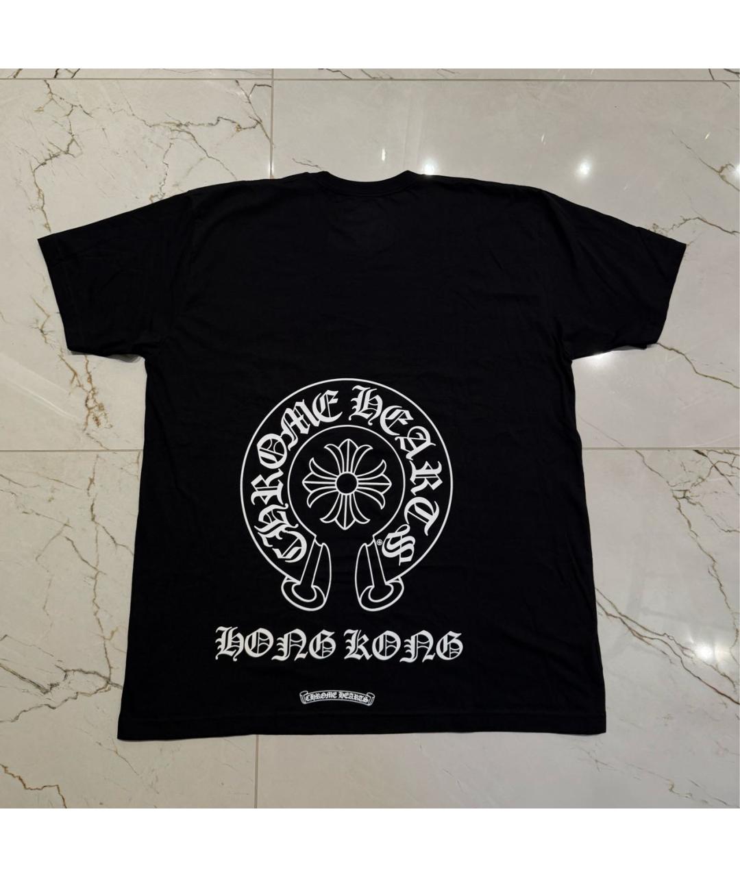 CHROME HEARTS Черная хлопковая футболка, фото 2