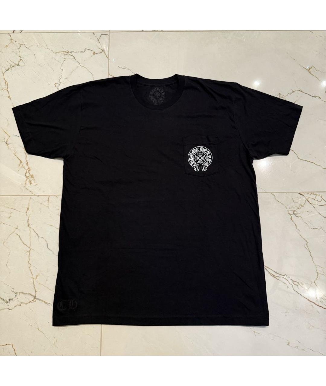 CHROME HEARTS Черная хлопковая футболка, фото 5