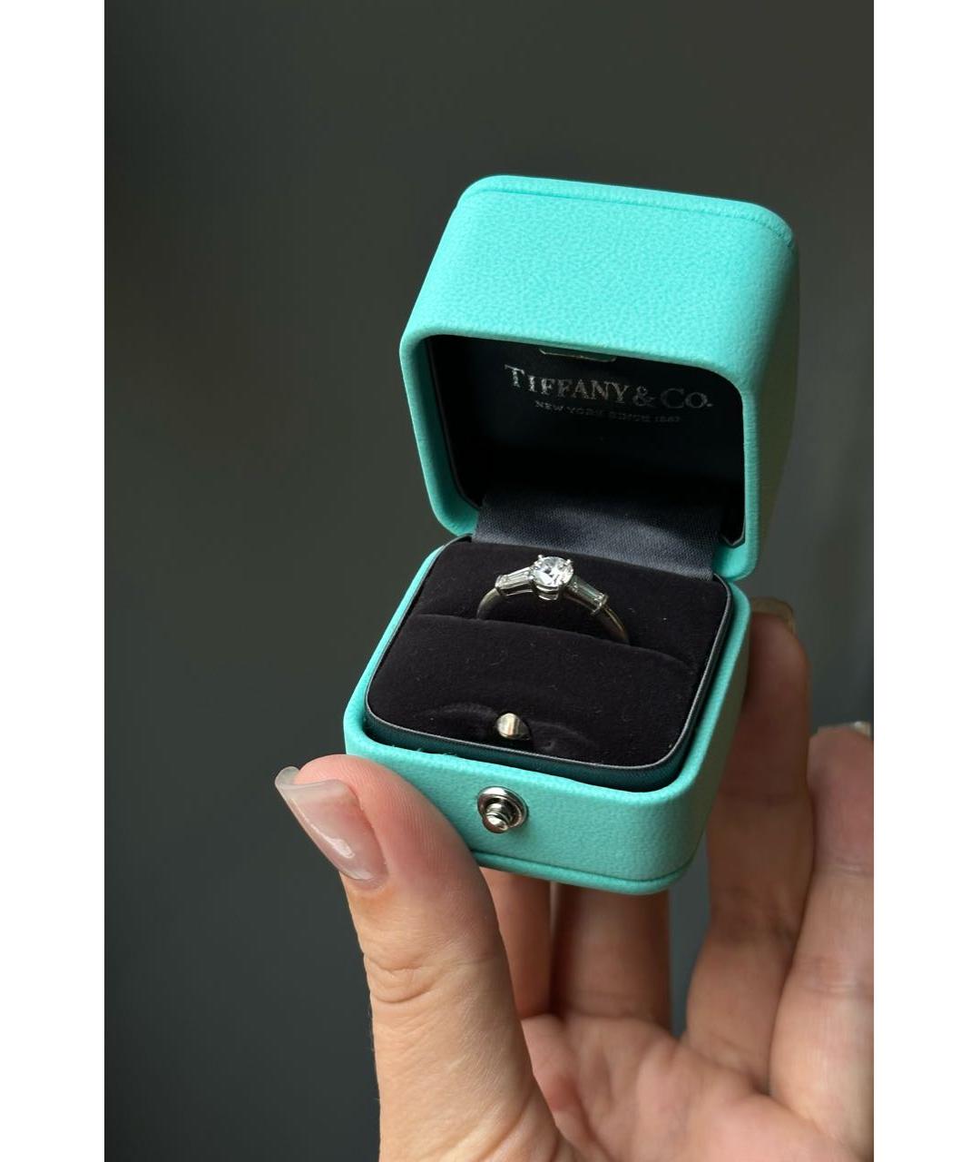 TIFFANY&CO Серебряное платиновое кольцо, фото 7