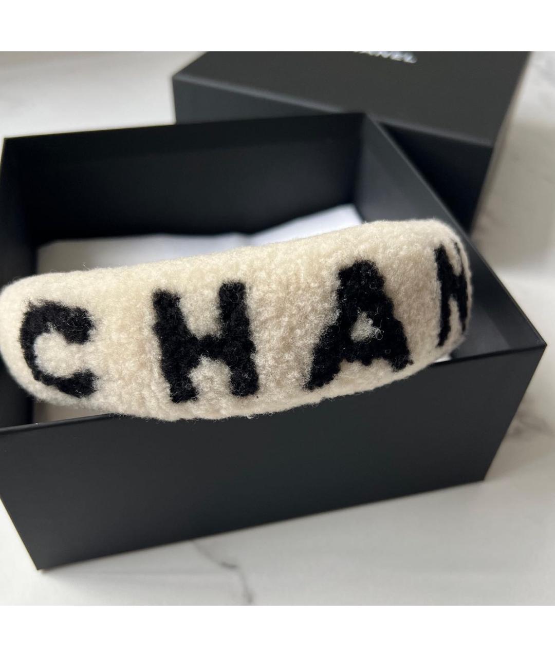 CHANEL Белый ободок, фото 4
