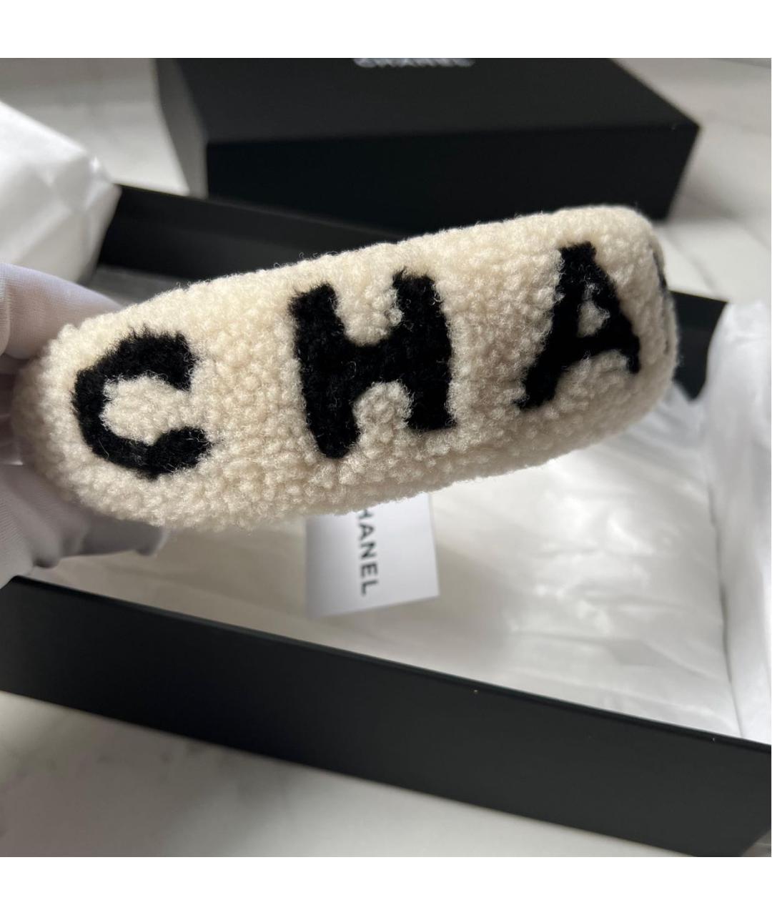 CHANEL Белый ободок, фото 3