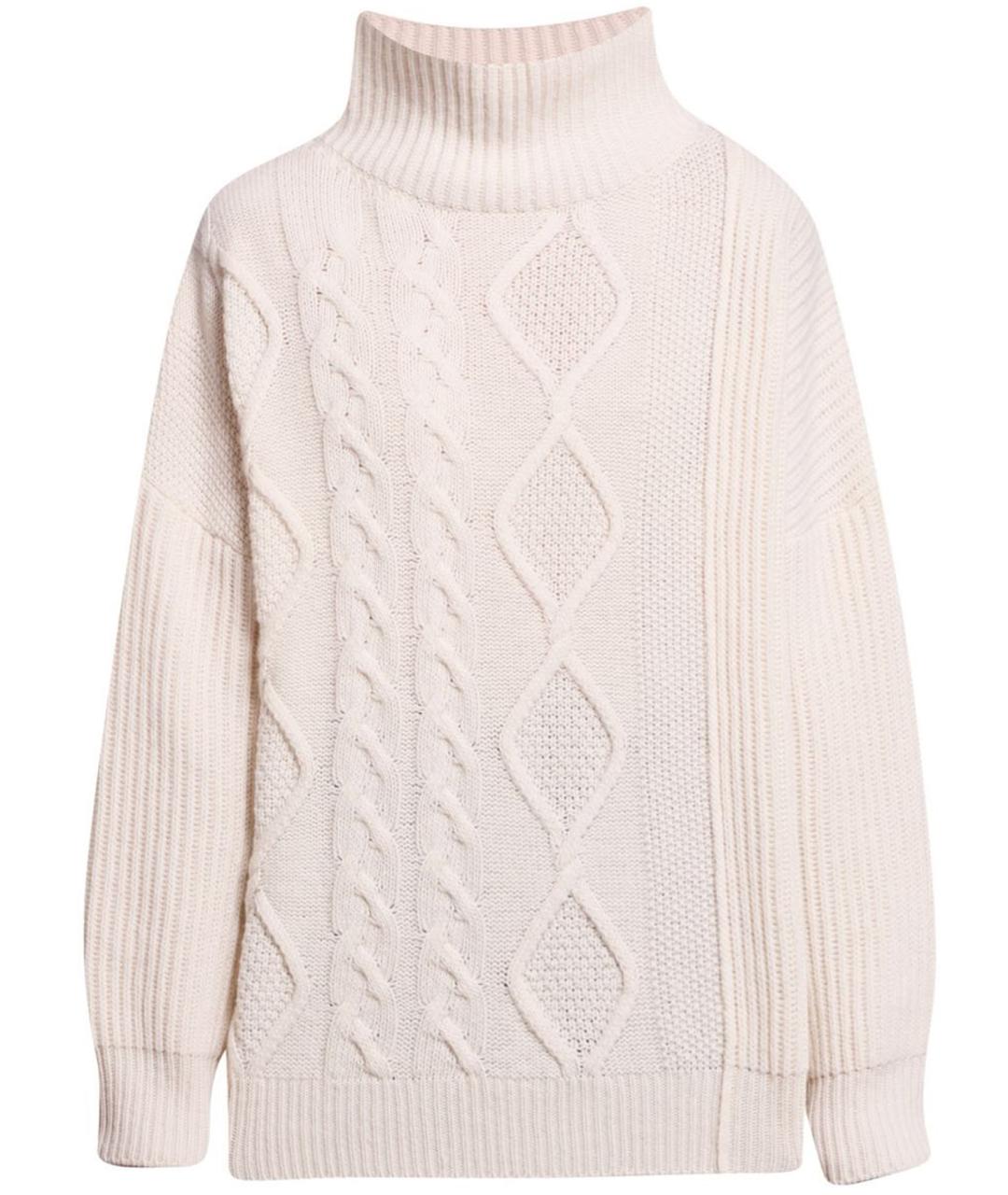WEEKEND MAX MARA Белый шерстяной джемпер / свитер, фото 1