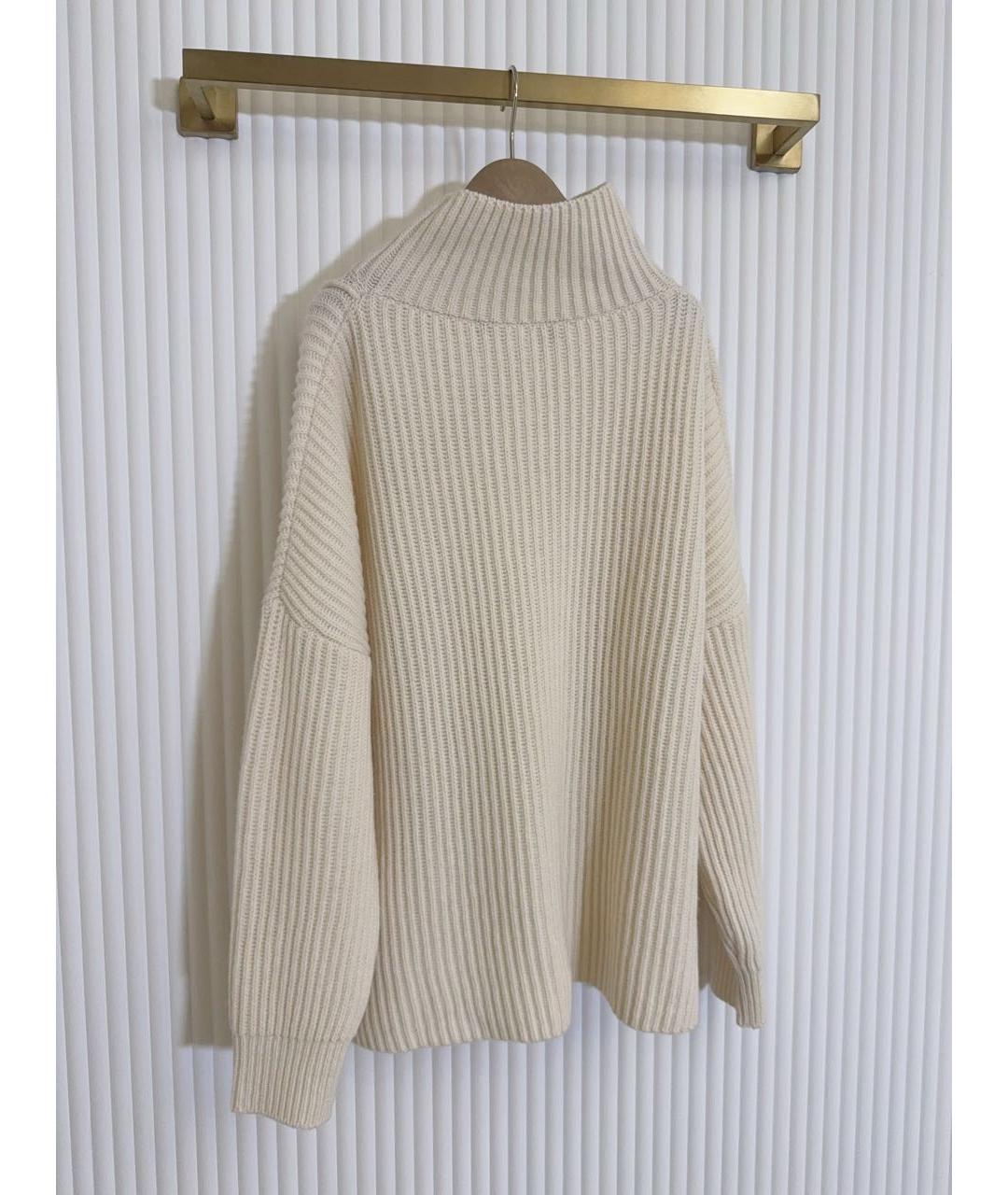 WEEKEND MAX MARA Белый шерстяной джемпер / свитер, фото 2