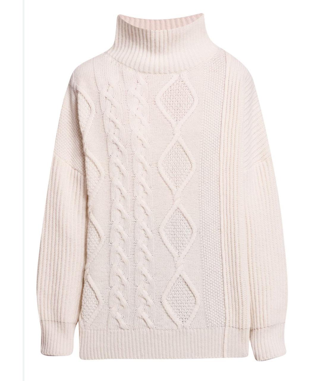 WEEKEND MAX MARA Белый шерстяной джемпер / свитер, фото 9