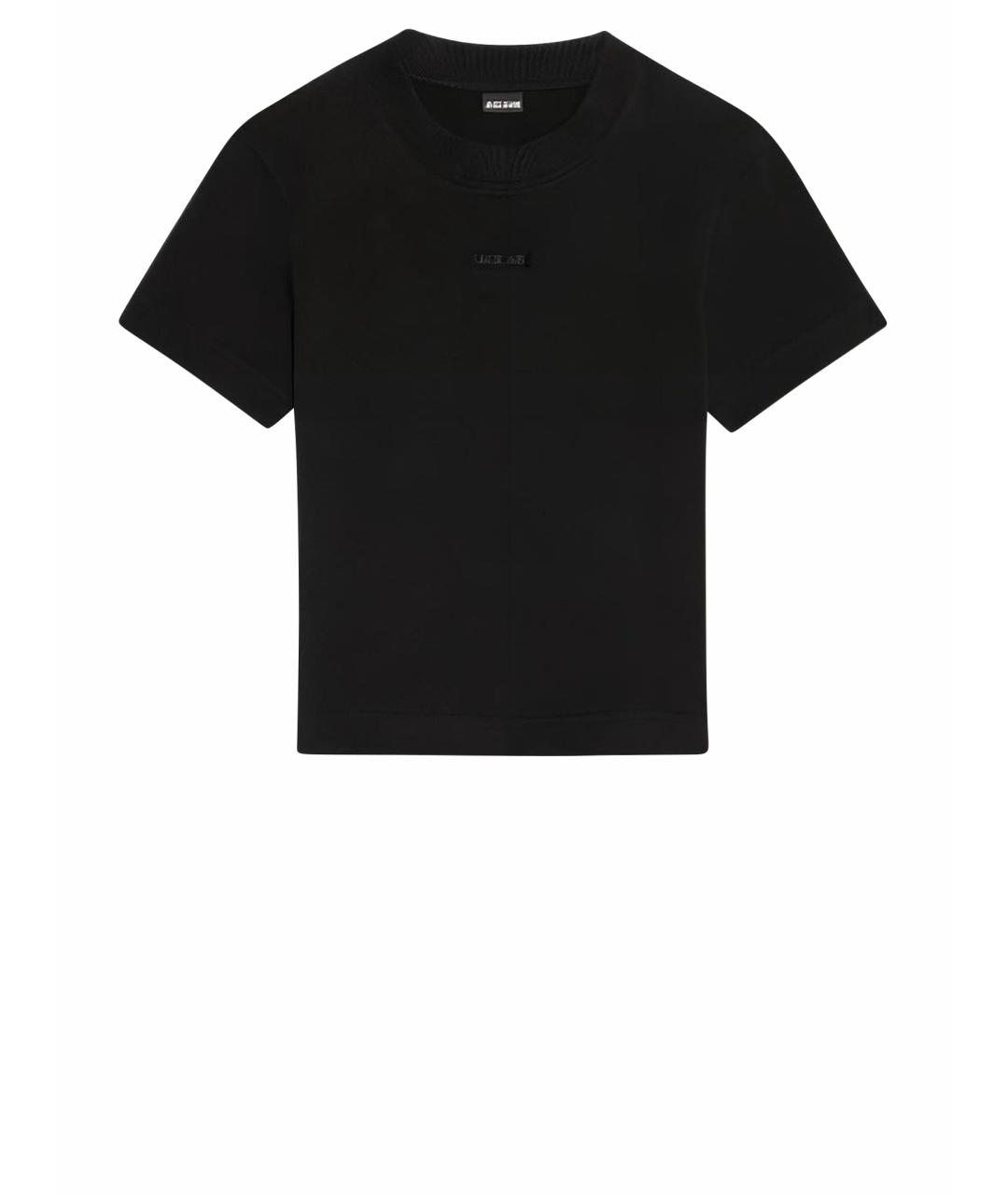 JACQUEMUS Черная хлопковая футболка, фото 1