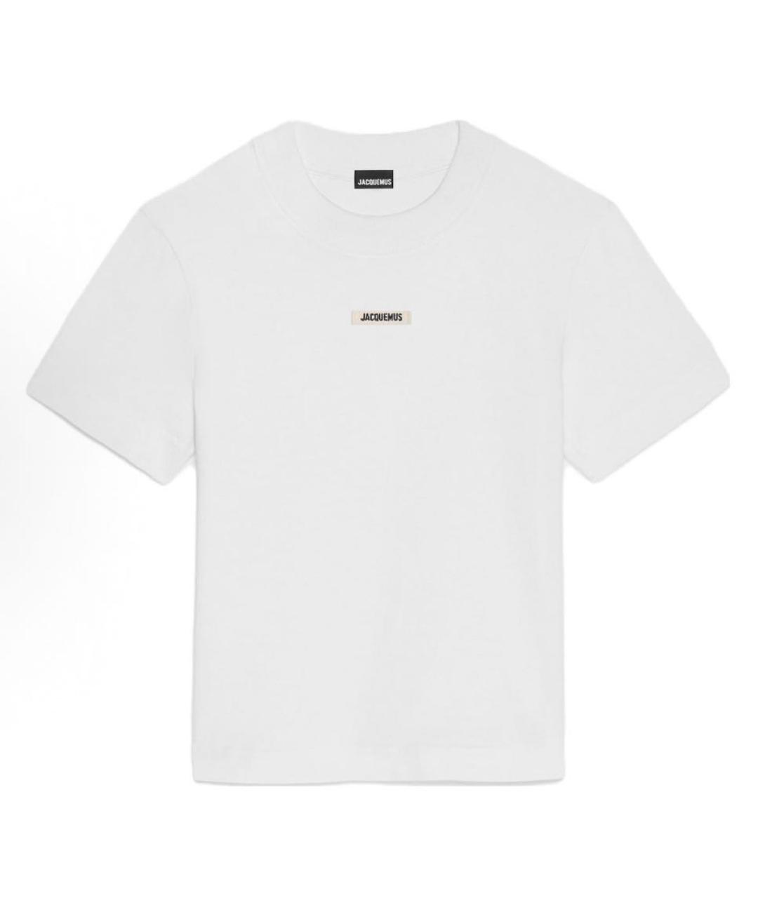JACQUEMUS Белая хлопковая футболка, фото 5
