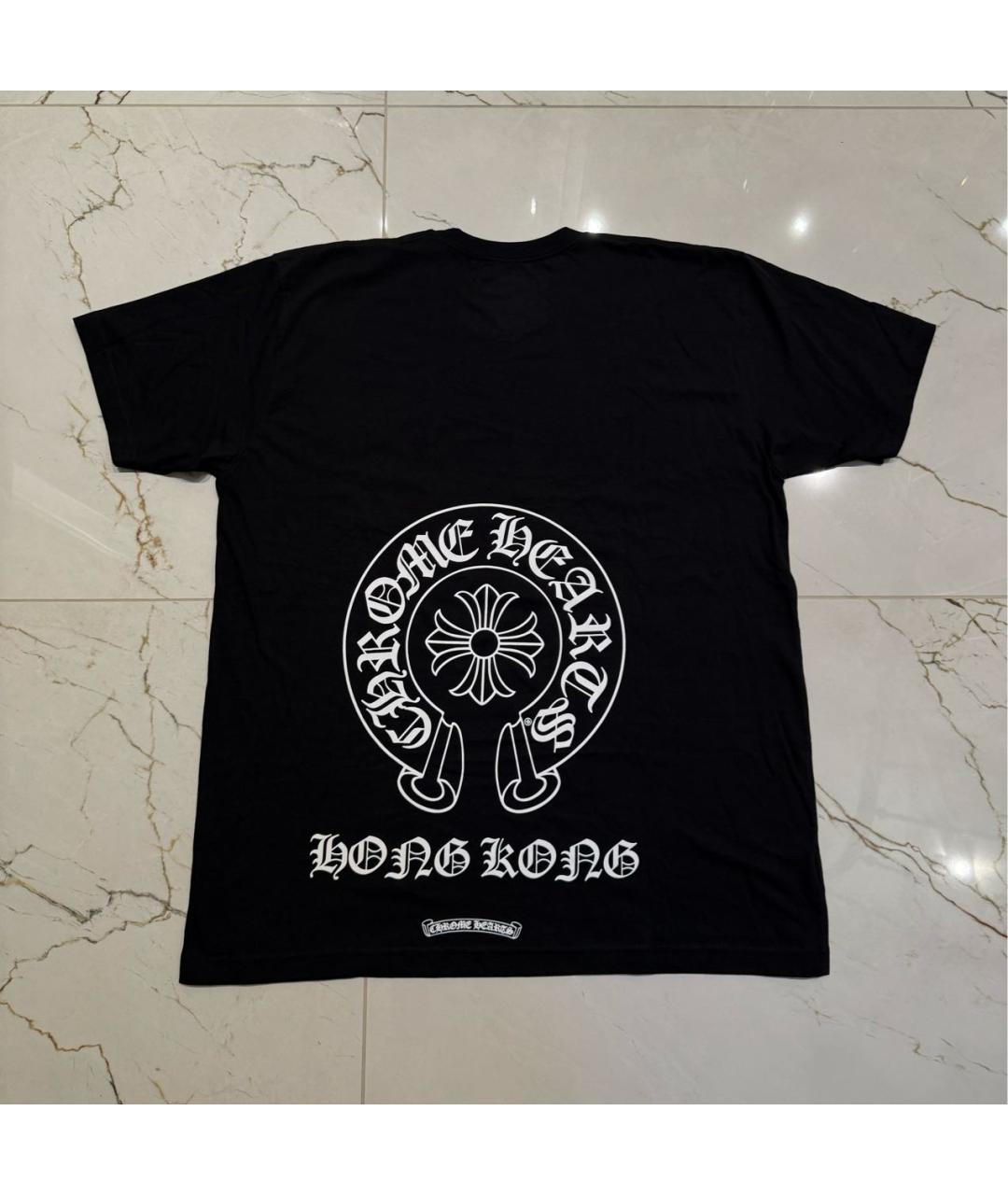 CHROME HEARTS Черная хлопковая футболка, фото 2