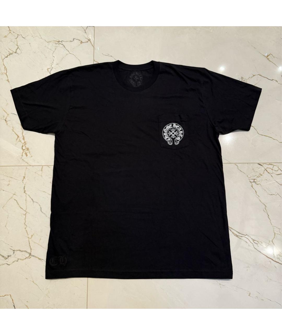 CHROME HEARTS Черная хлопковая футболка, фото 5