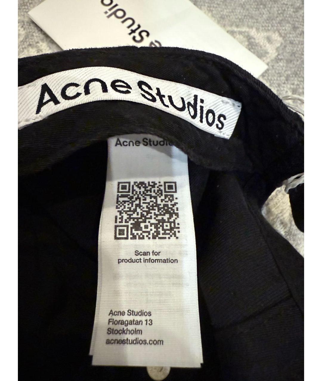 ACNE STUDIOS Черная хлопковая кепка, фото 6