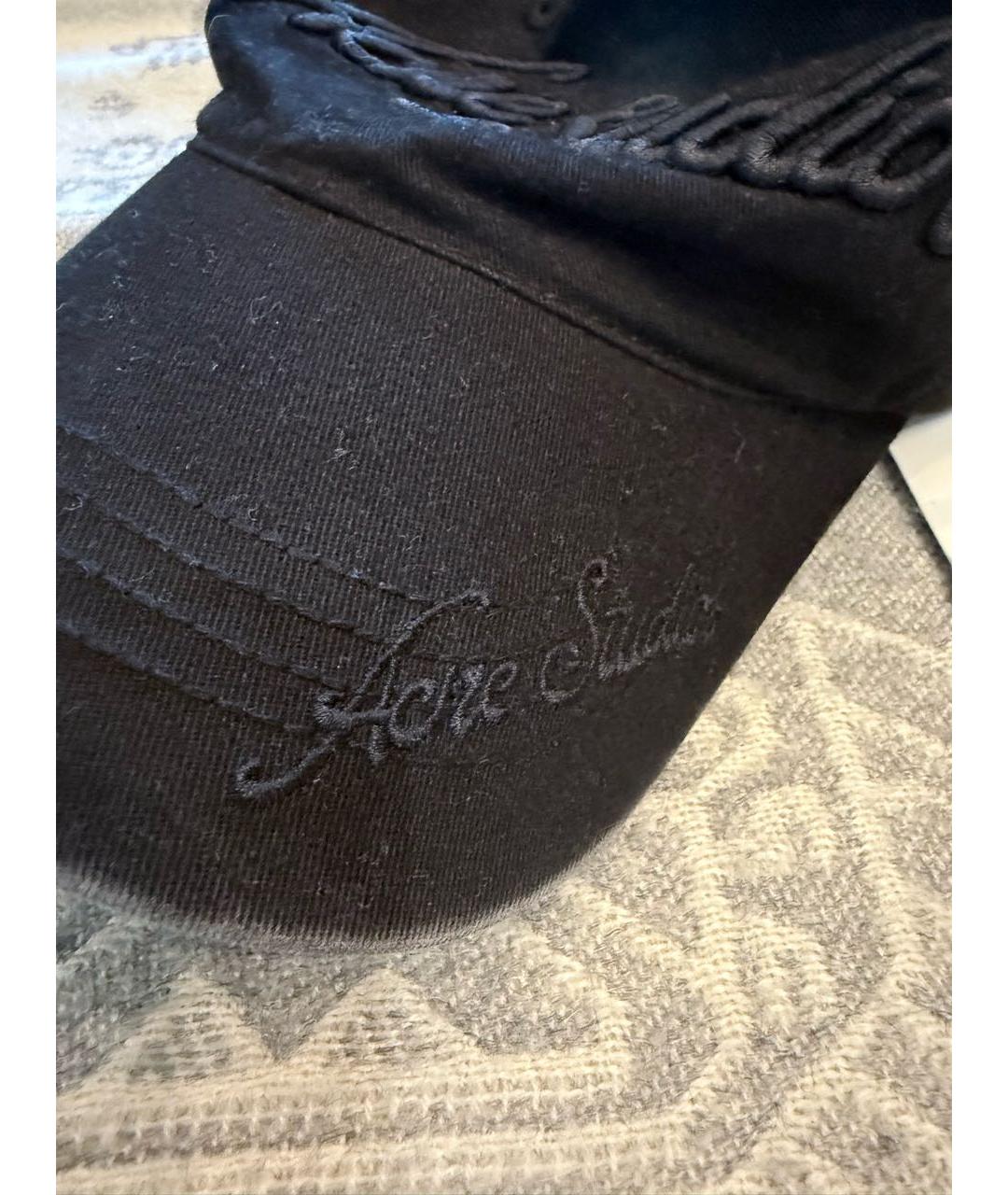 ACNE STUDIOS Черная хлопковая кепка, фото 5