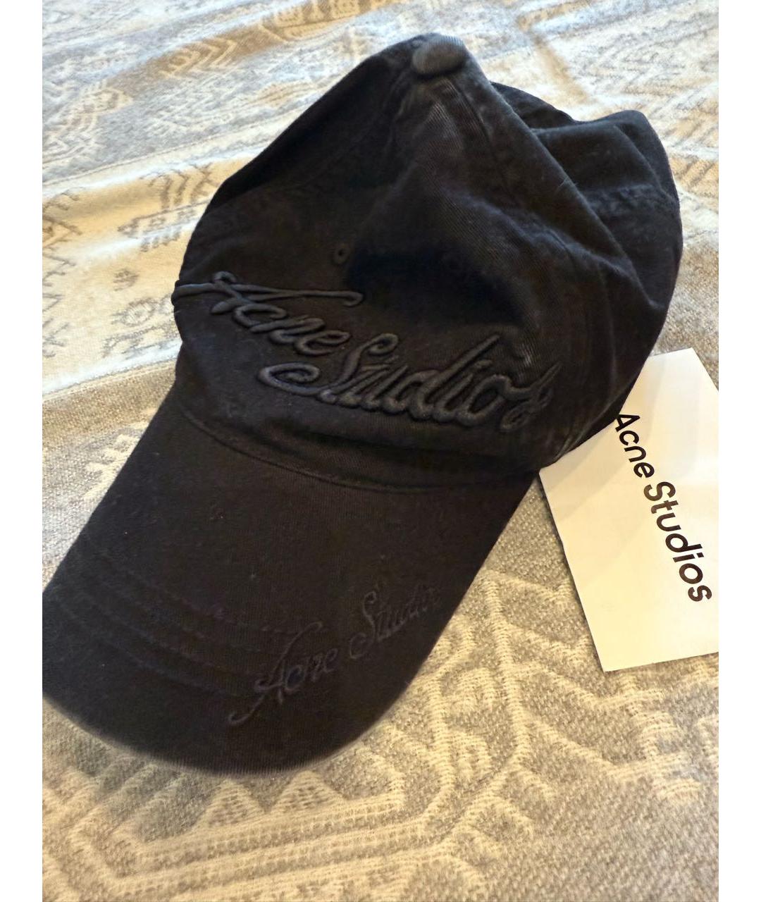 ACNE STUDIOS Черная хлопковая кепка, фото 8