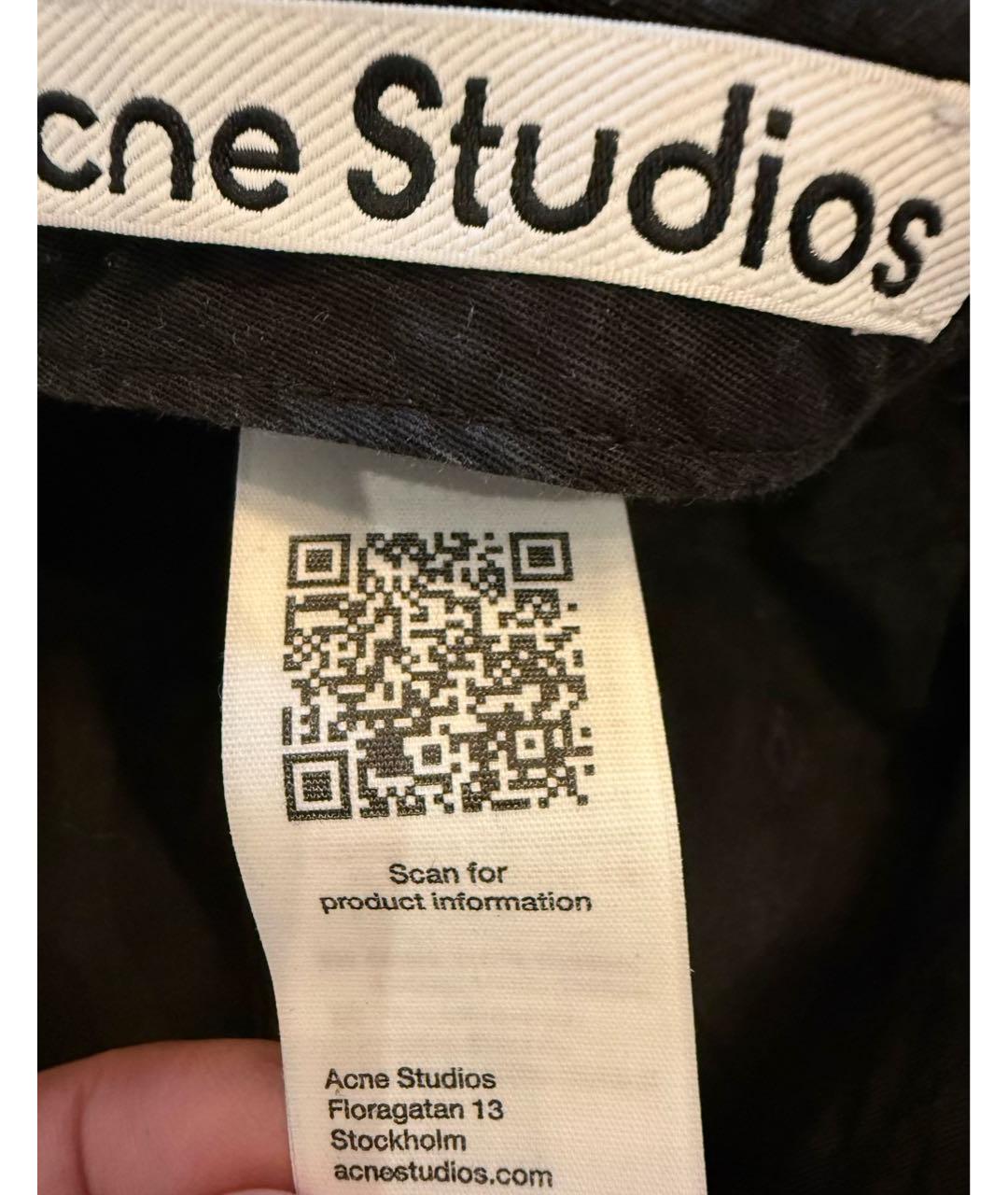 ACNE STUDIOS Черная хлопковая кепка, фото 6
