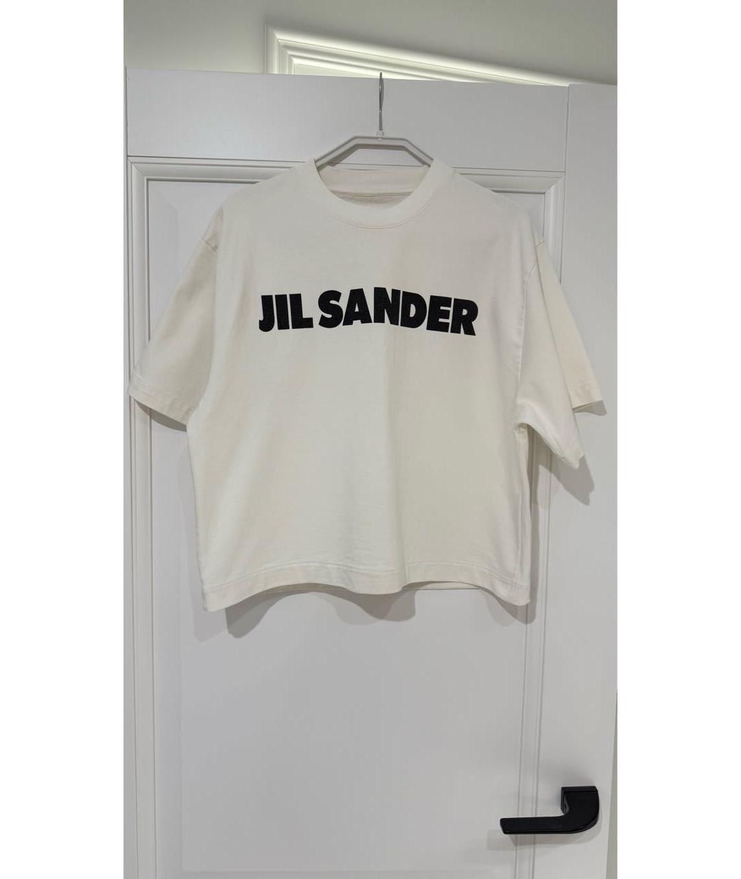 JIL SANDER Белая хлопковая футболка, фото 7