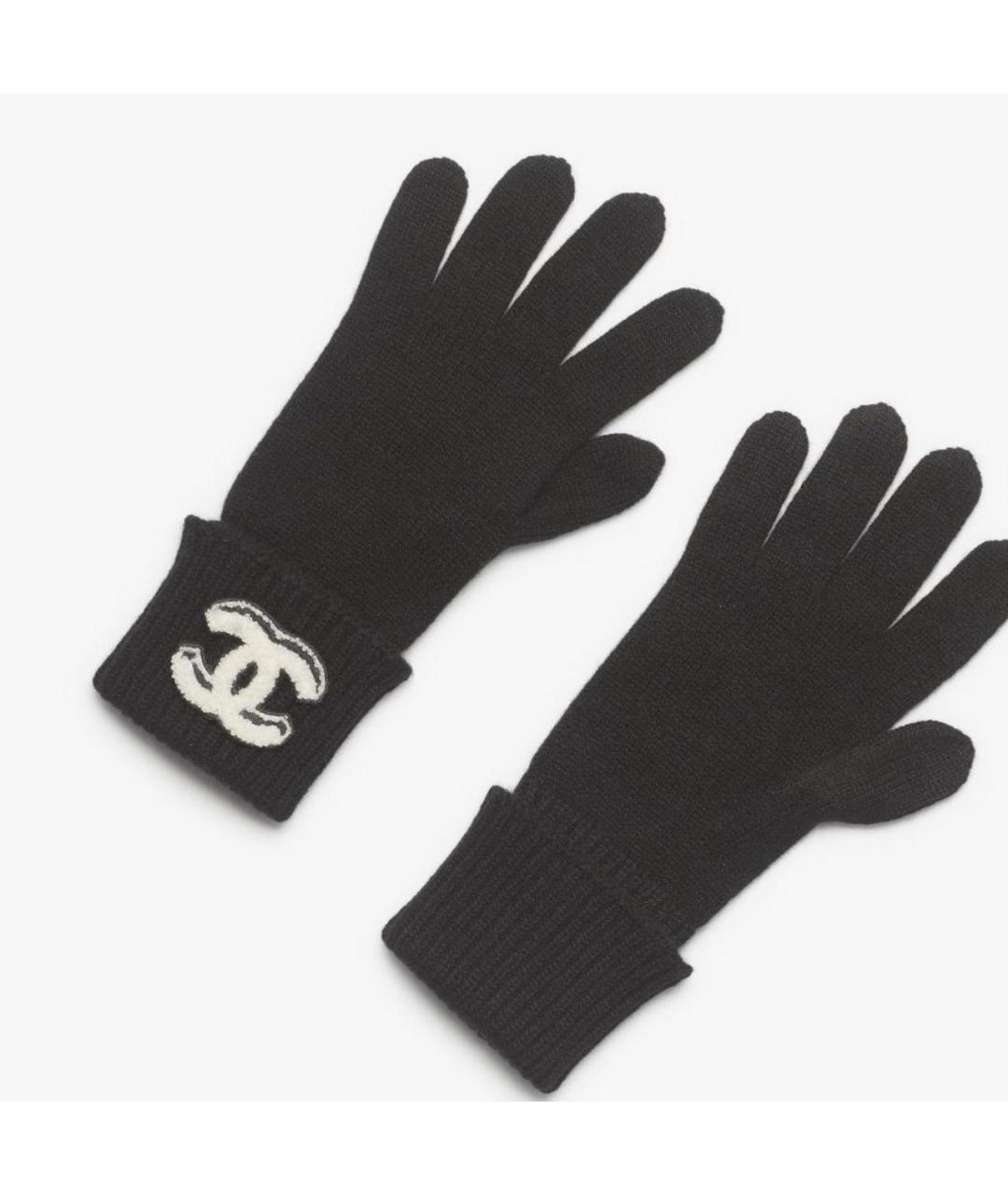 CHANEL Черные шерстяные перчатки, фото 7