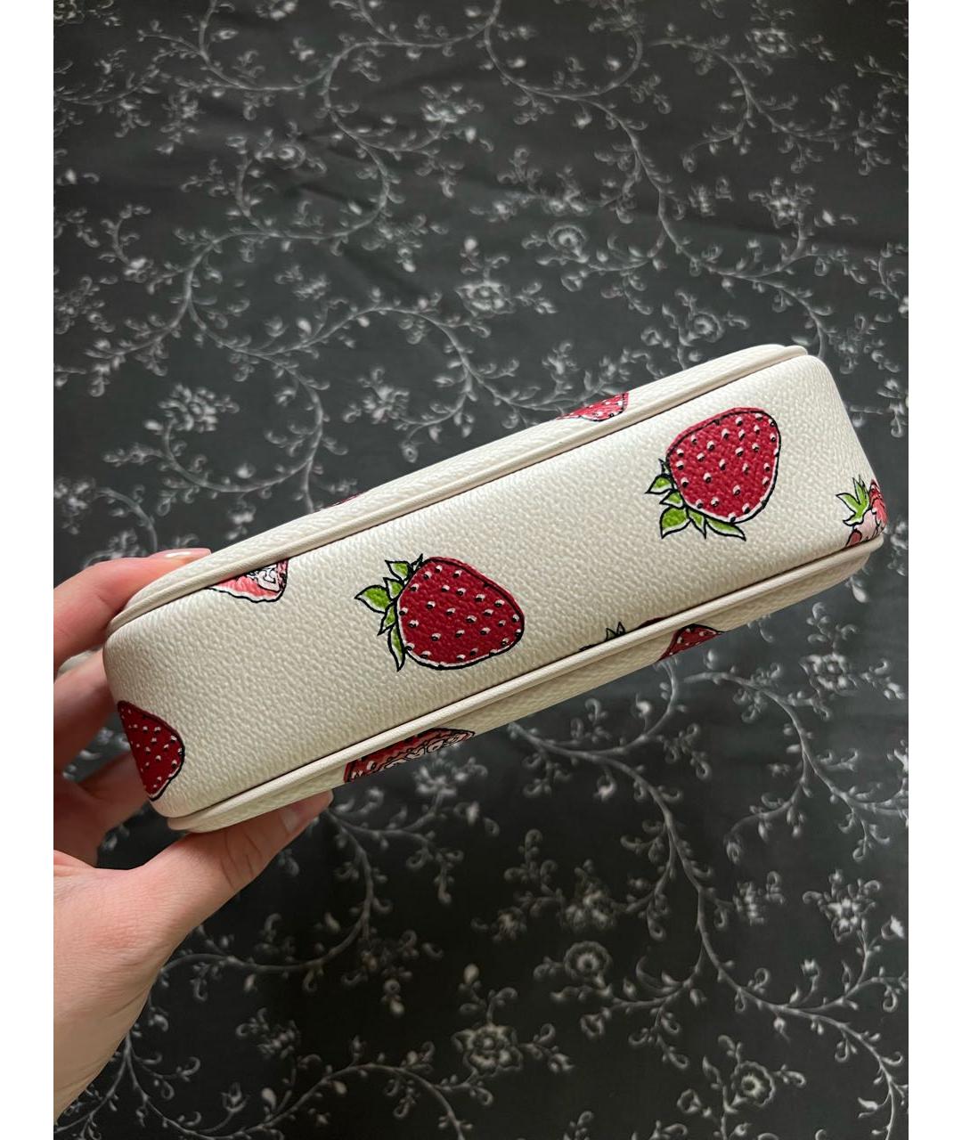 COACH Белая кожаная сумка через плечо, фото 7