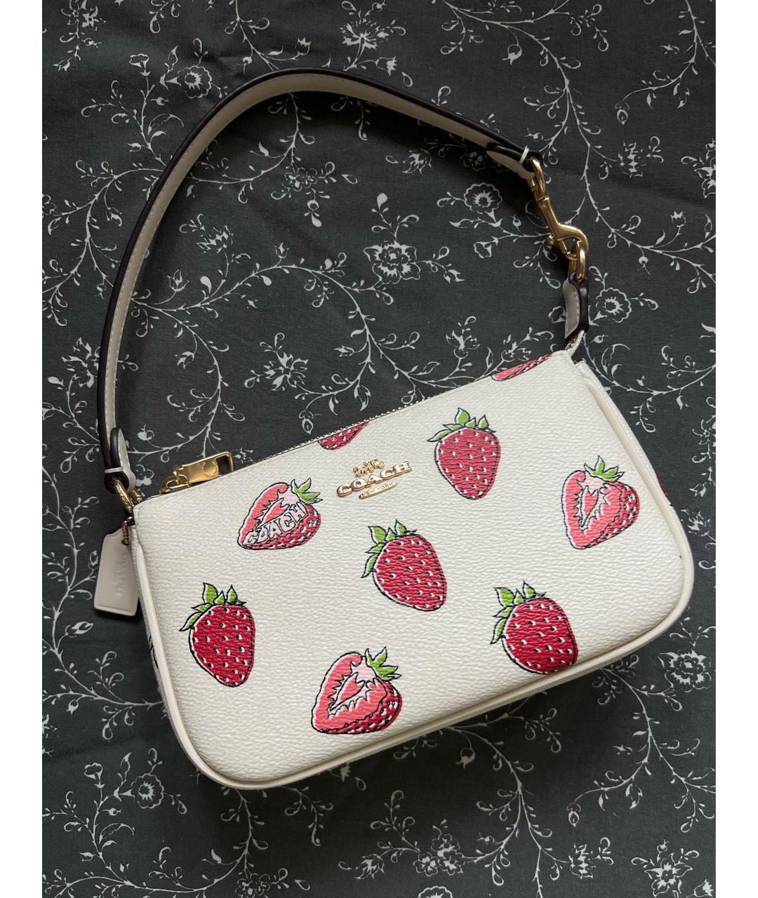 COACH Белая кожаная сумка через плечо, фото 3