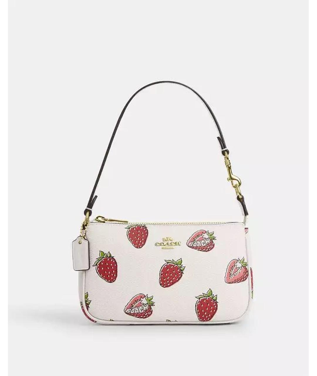 COACH Белая кожаная сумка через плечо, фото 9