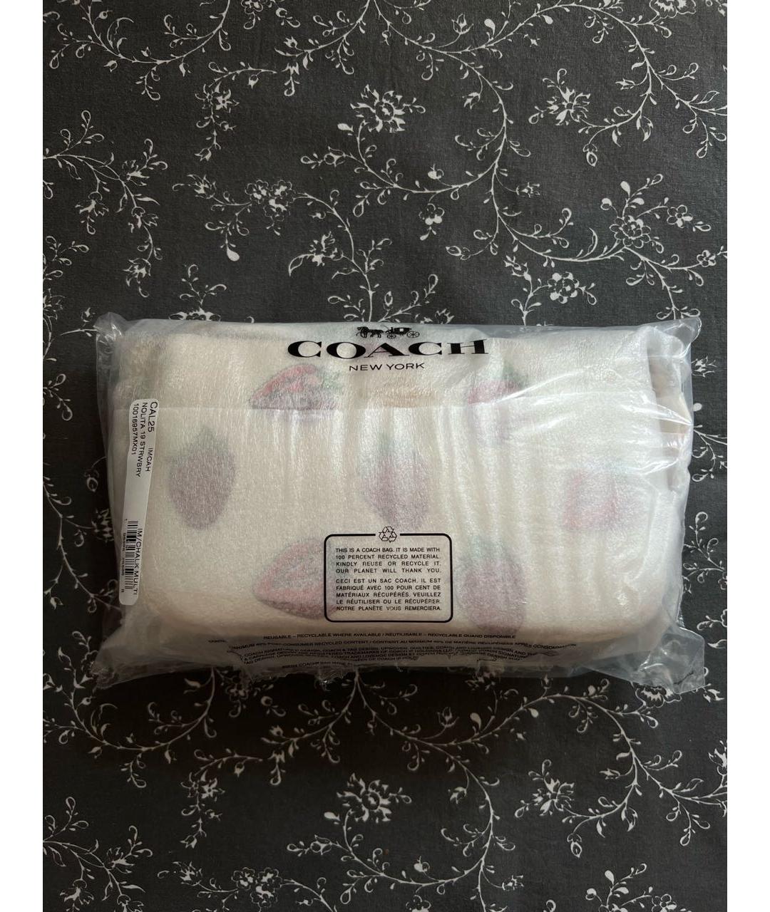 COACH Белая кожаная сумка через плечо, фото 8