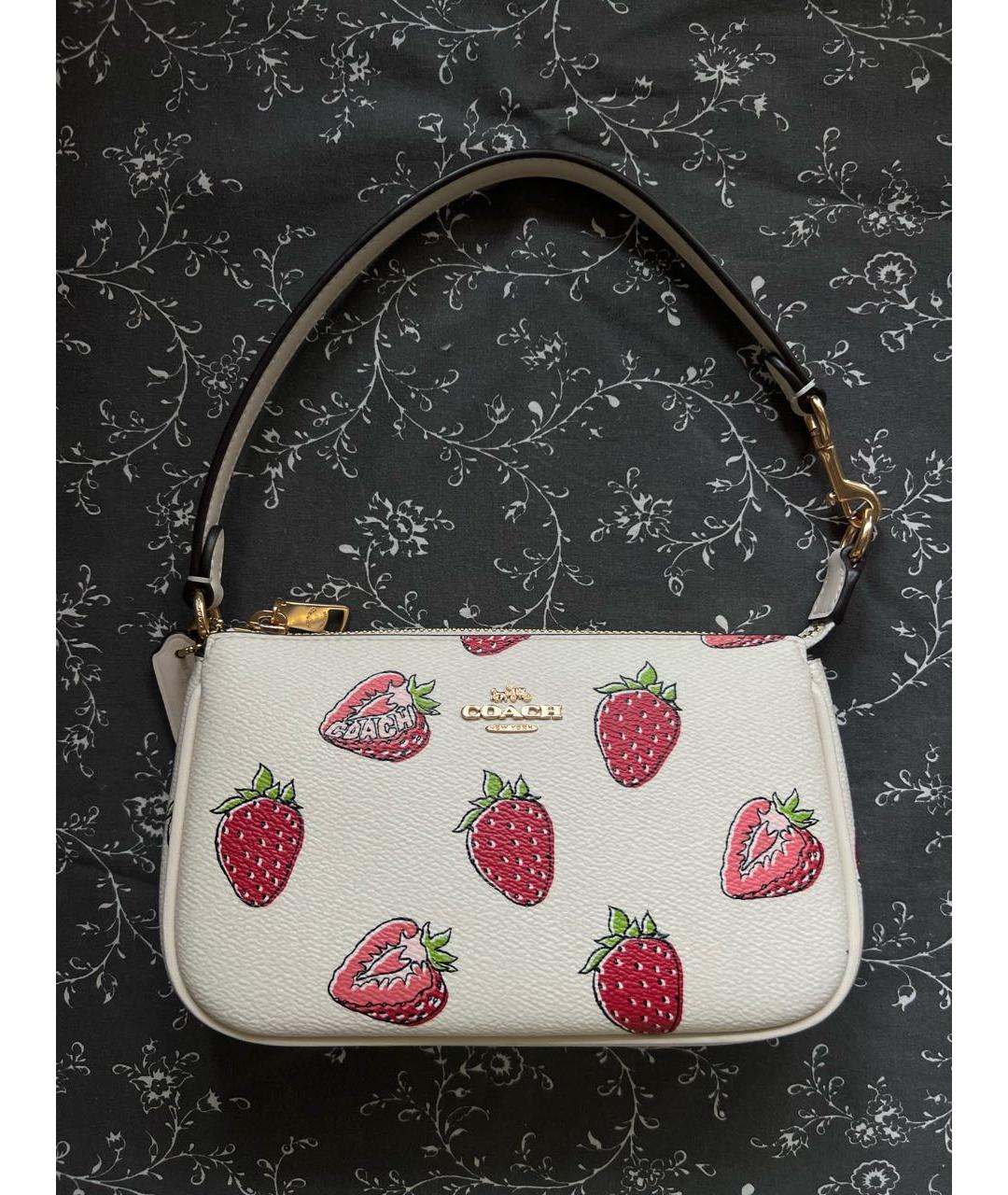 COACH Белая кожаная сумка через плечо, фото 2