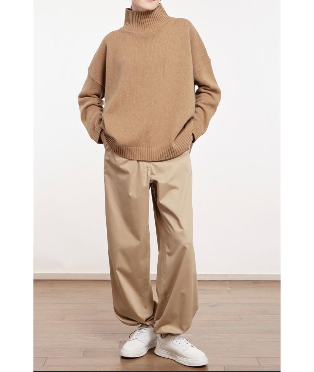 WEEKEND MAX MARA Бежевый шерстяной джемпер / свитер, фото 8