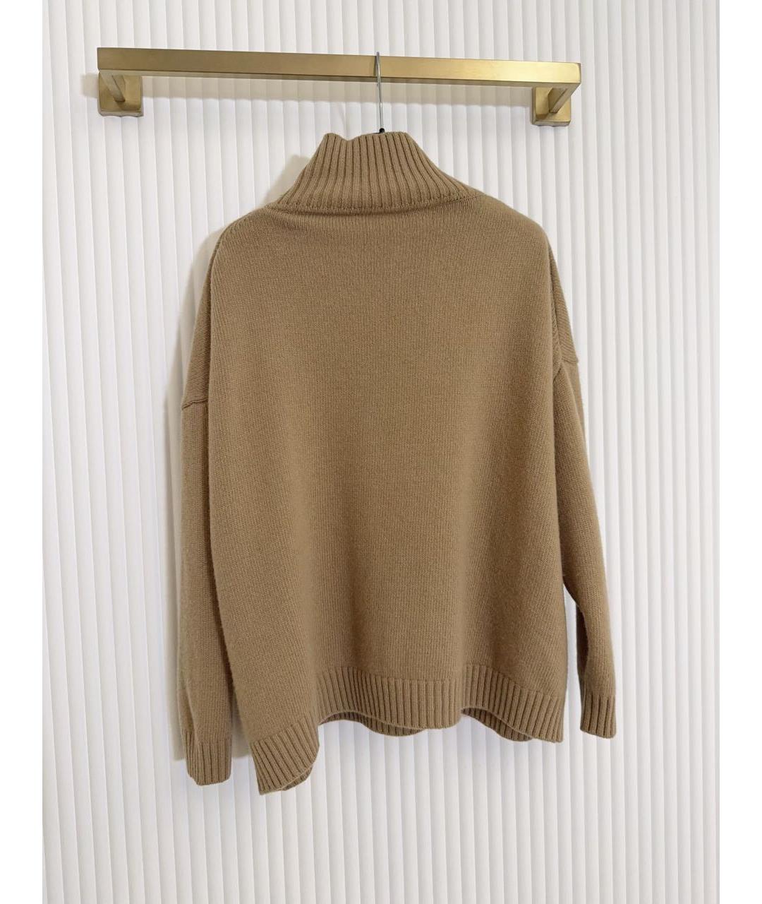 WEEKEND MAX MARA Бежевый шерстяной джемпер / свитер, фото 2