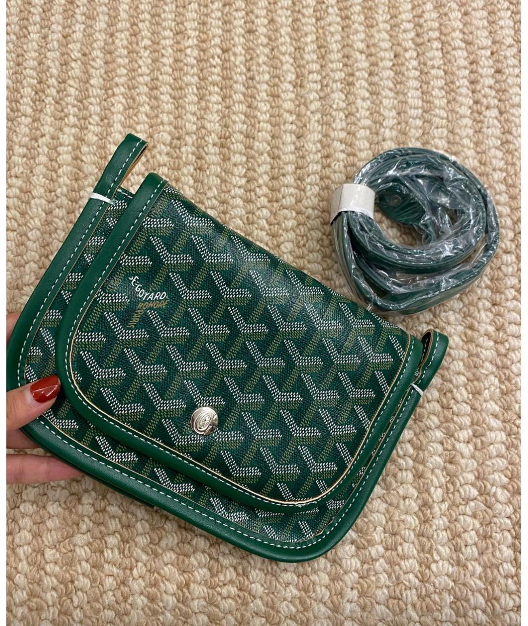 GOYARD Зеленая кожаная сумка на плечо, фото 2