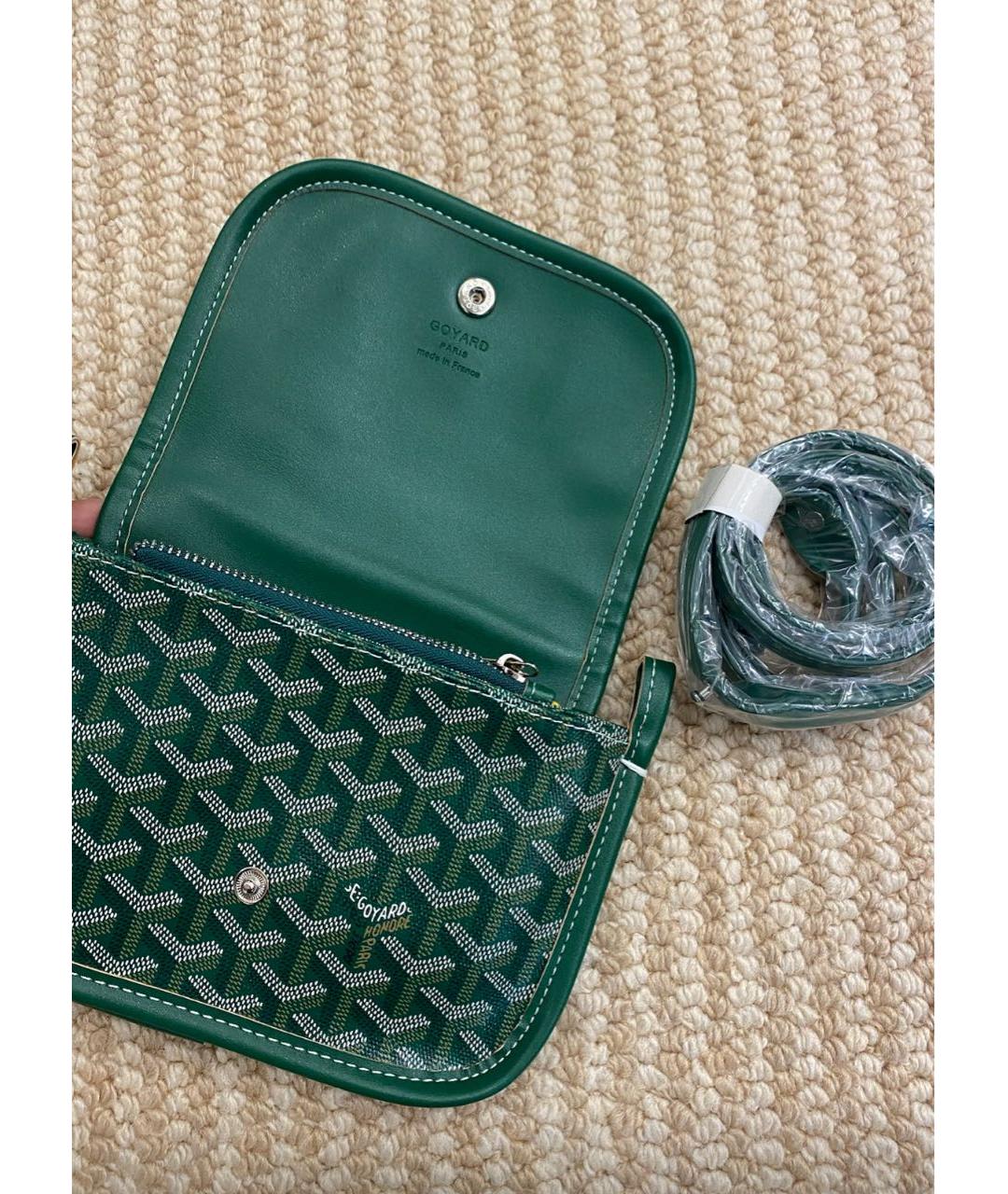 GOYARD Зеленая кожаная сумка на плечо, фото 5