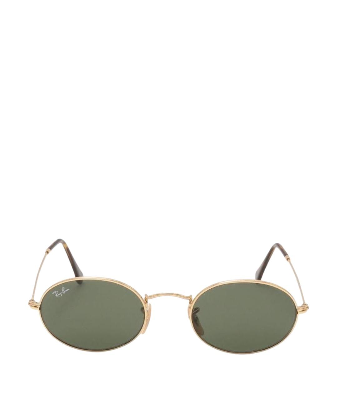 RAY BAN Зеленые металлические солнцезащитные очки, фото 1