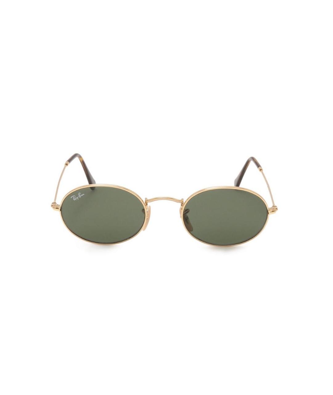 RAY BAN Зеленые металлические солнцезащитные очки, фото 5