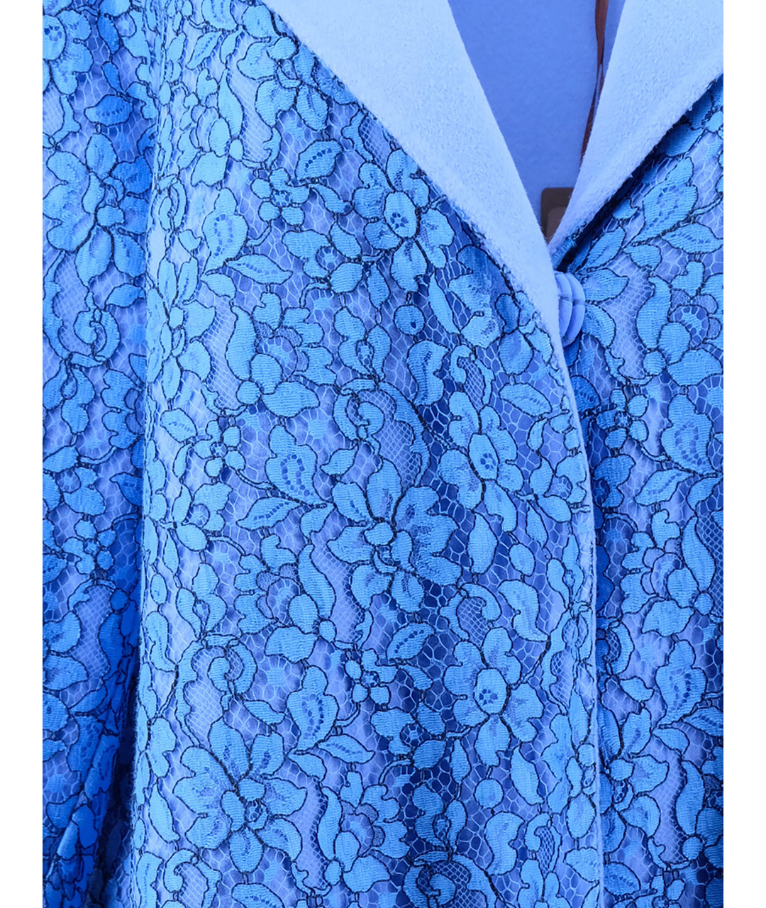 ERMANNO SCERVINO Голубое вискозное пальто, фото 3