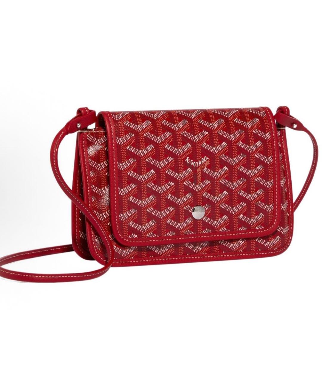 GOYARD Красная кожаная сумка на плечо, фото 6