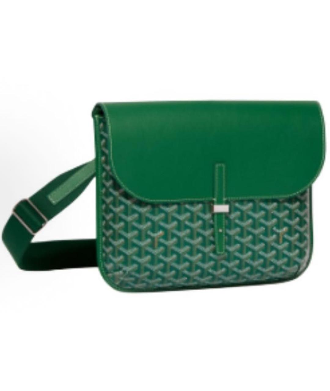 GOYARD Зеленая кожаная сумка на плечо, фото 8