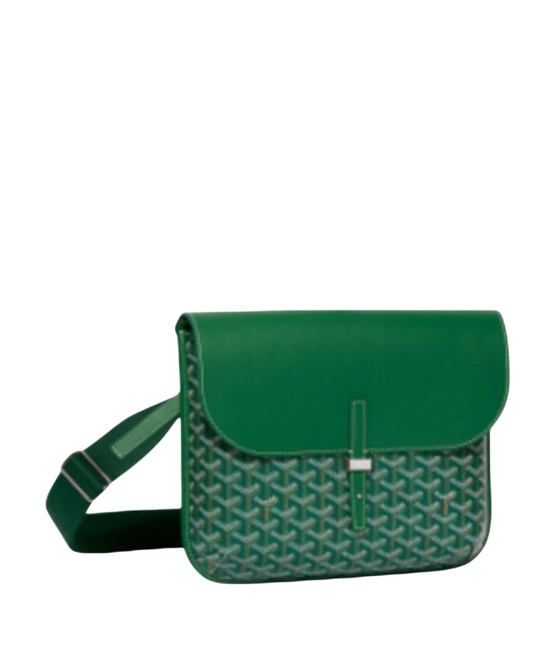 GOYARD Зеленая кожаная сумка на плечо, фото 1