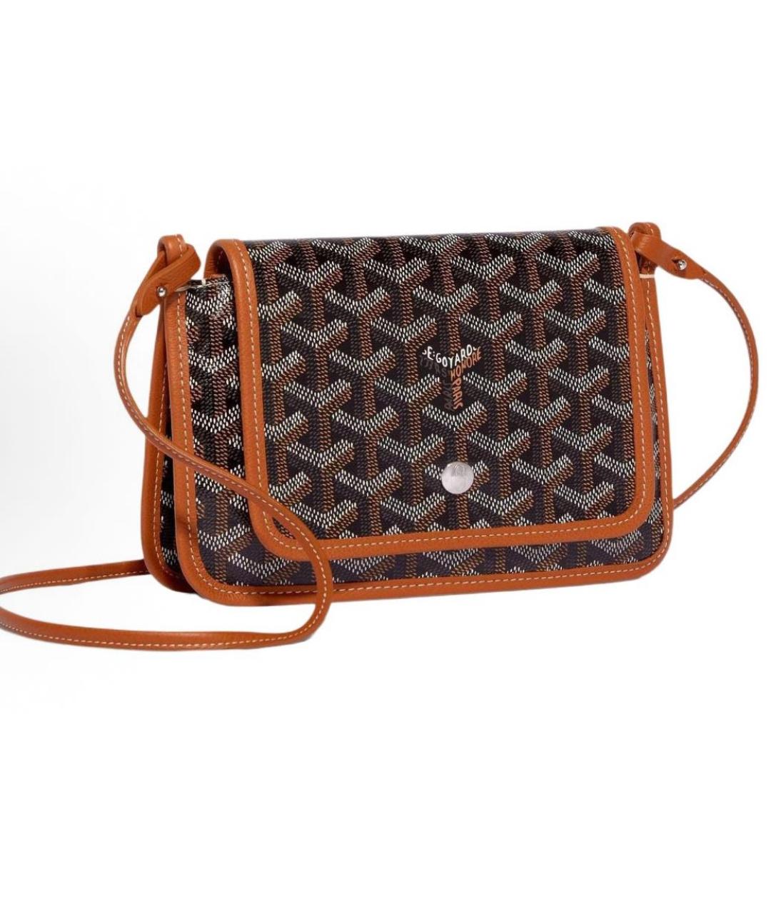 GOYARD Коричневая кожаная сумка на плечо, фото 4