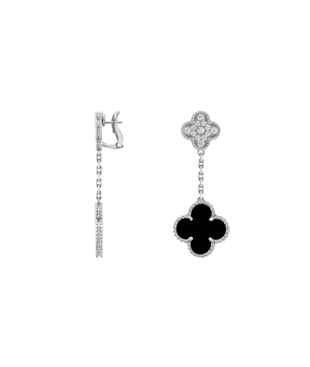 VAN CLEEF & ARPELS Черные серьги из белого золота, фото 2
