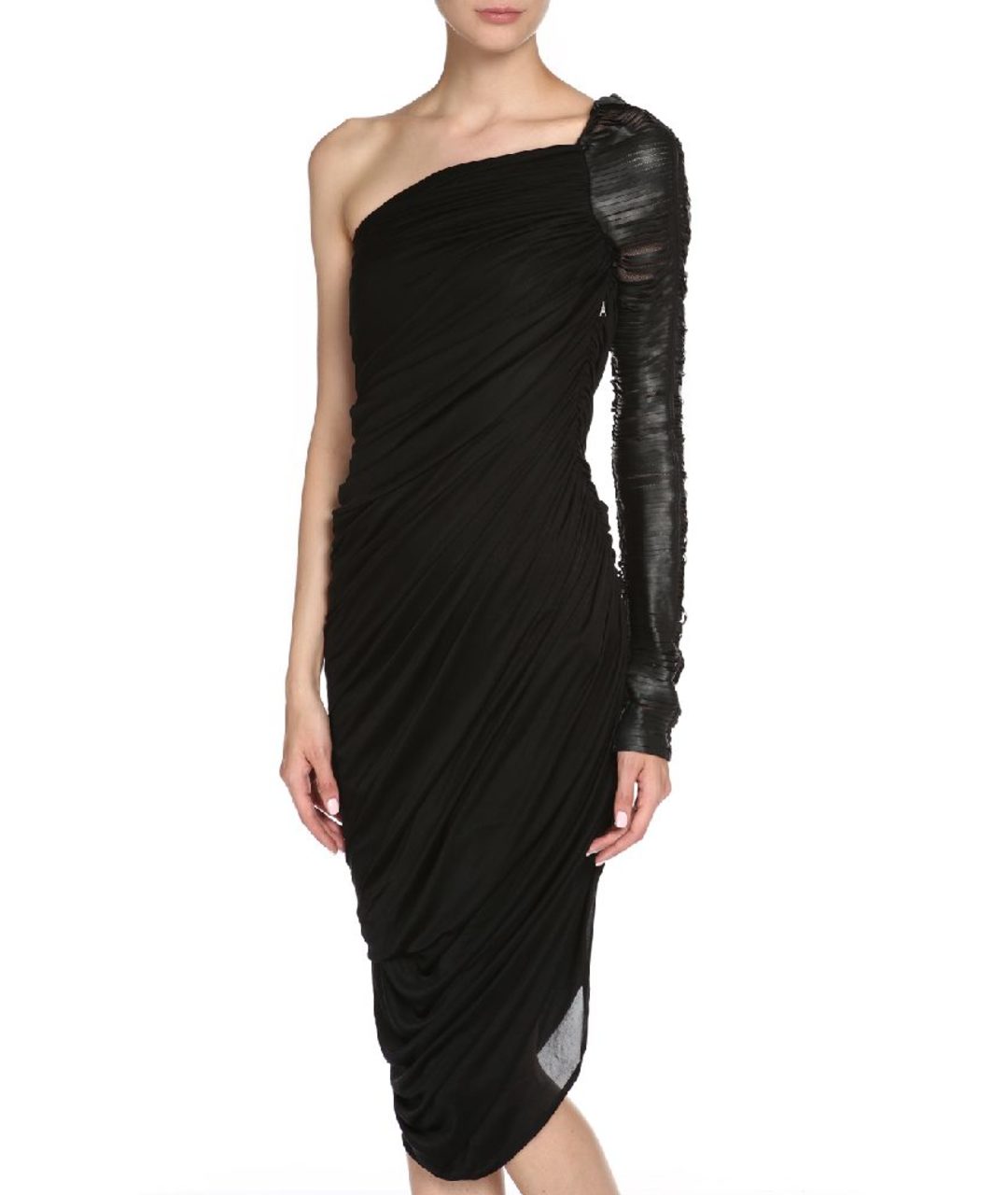JOHN RICHMOND Черное шелковое вечернее платье, фото 2