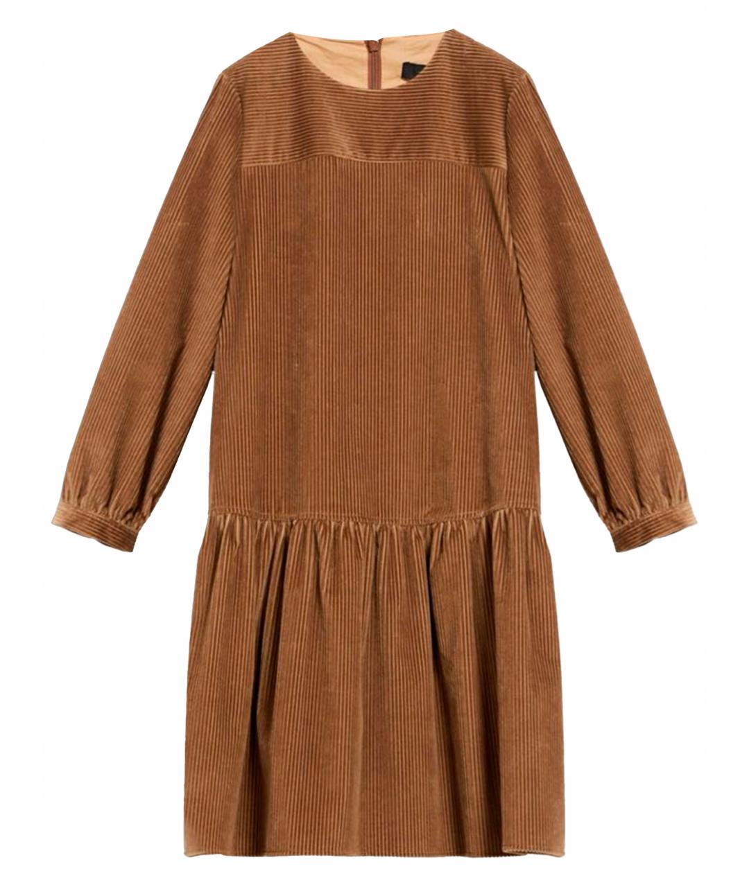 WEEKEND MAX MARA Бежевое хлопковое повседневное платье, фото 1