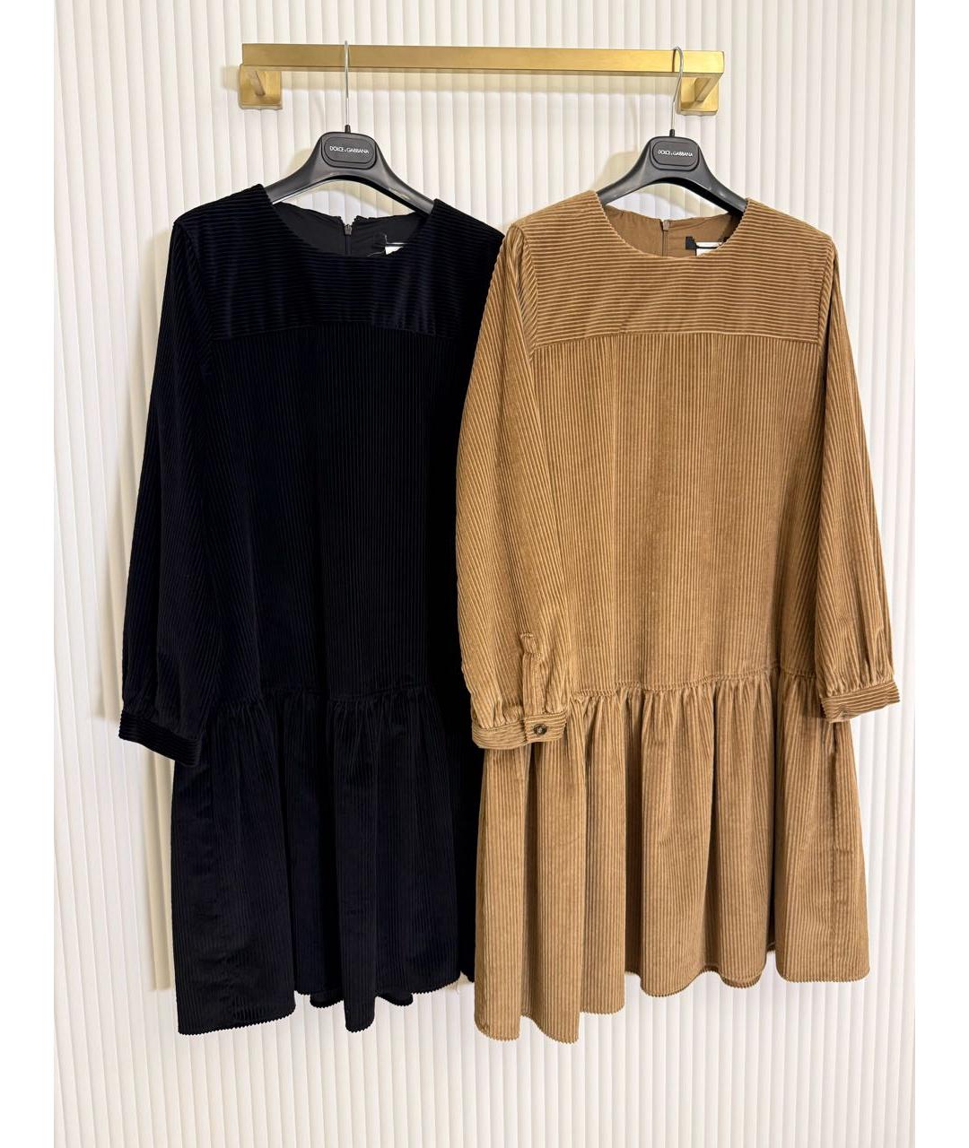 WEEKEND MAX MARA Бежевое хлопковое повседневное платье, фото 3