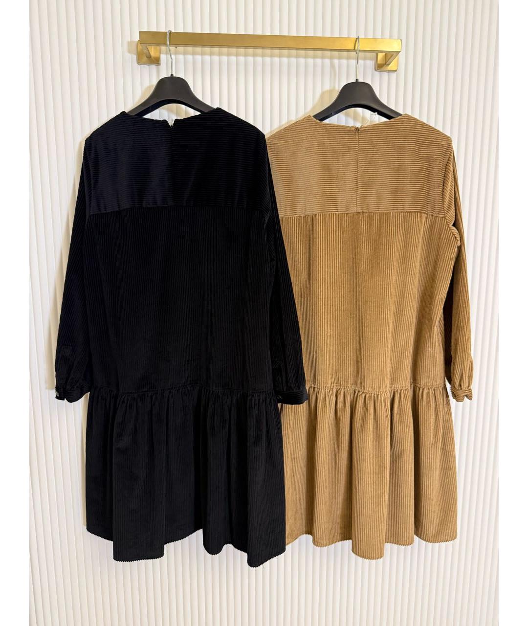 WEEKEND MAX MARA Бежевое хлопковое повседневное платье, фото 4