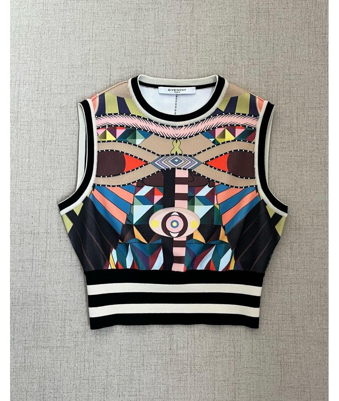 GIVENCHY Мульти шерстяная майка, фото 9