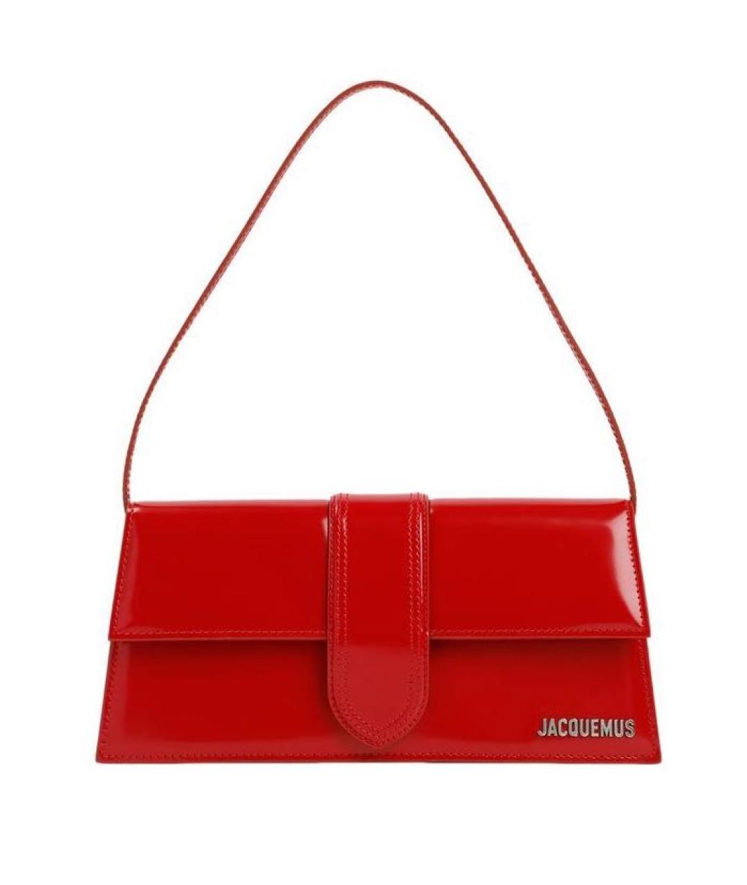JACQUEMUS Красная кожаная сумка через плечо, фото 1