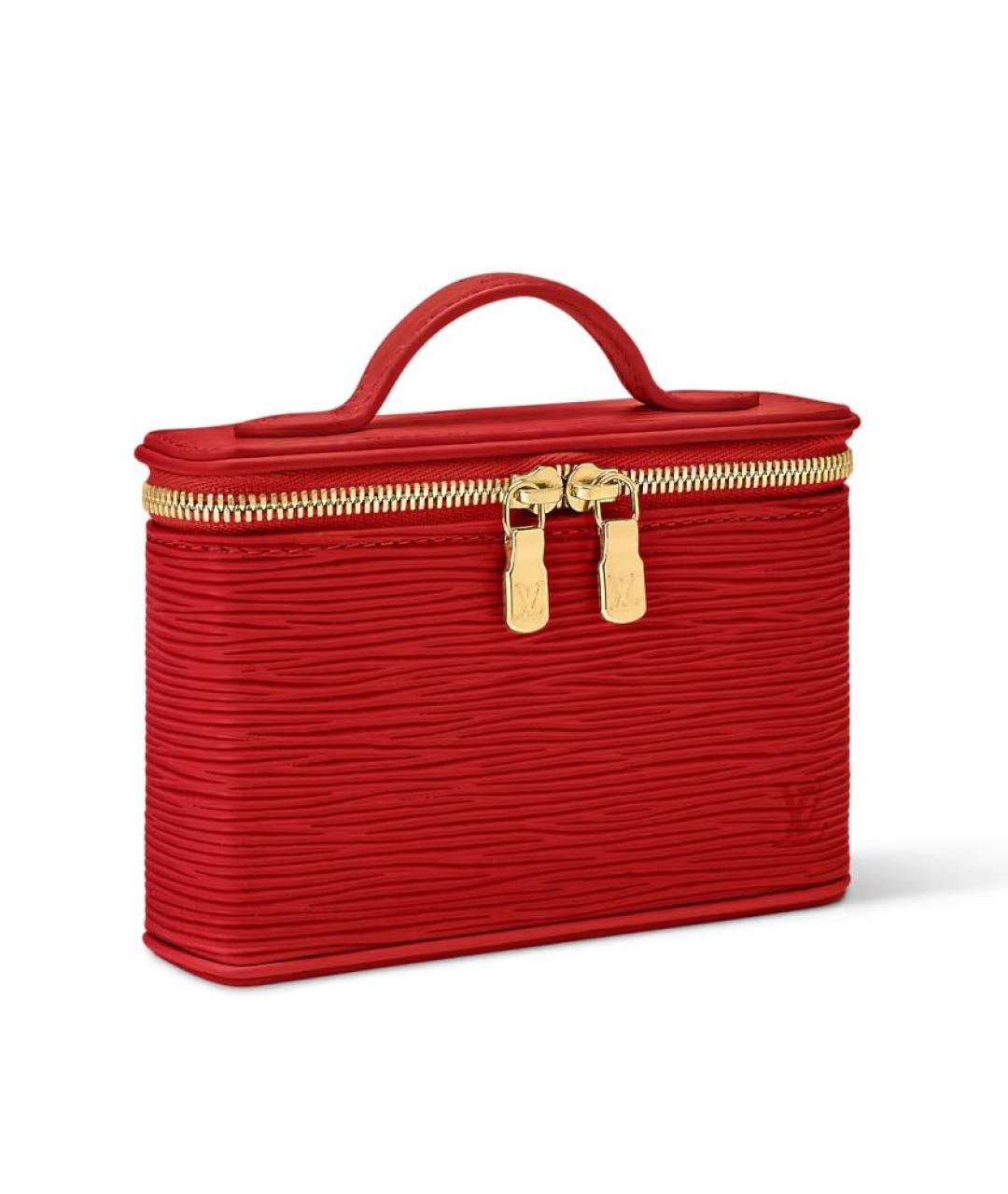 LOUIS VUITTON Красная кожаная сумка с короткими ручками, фото 2