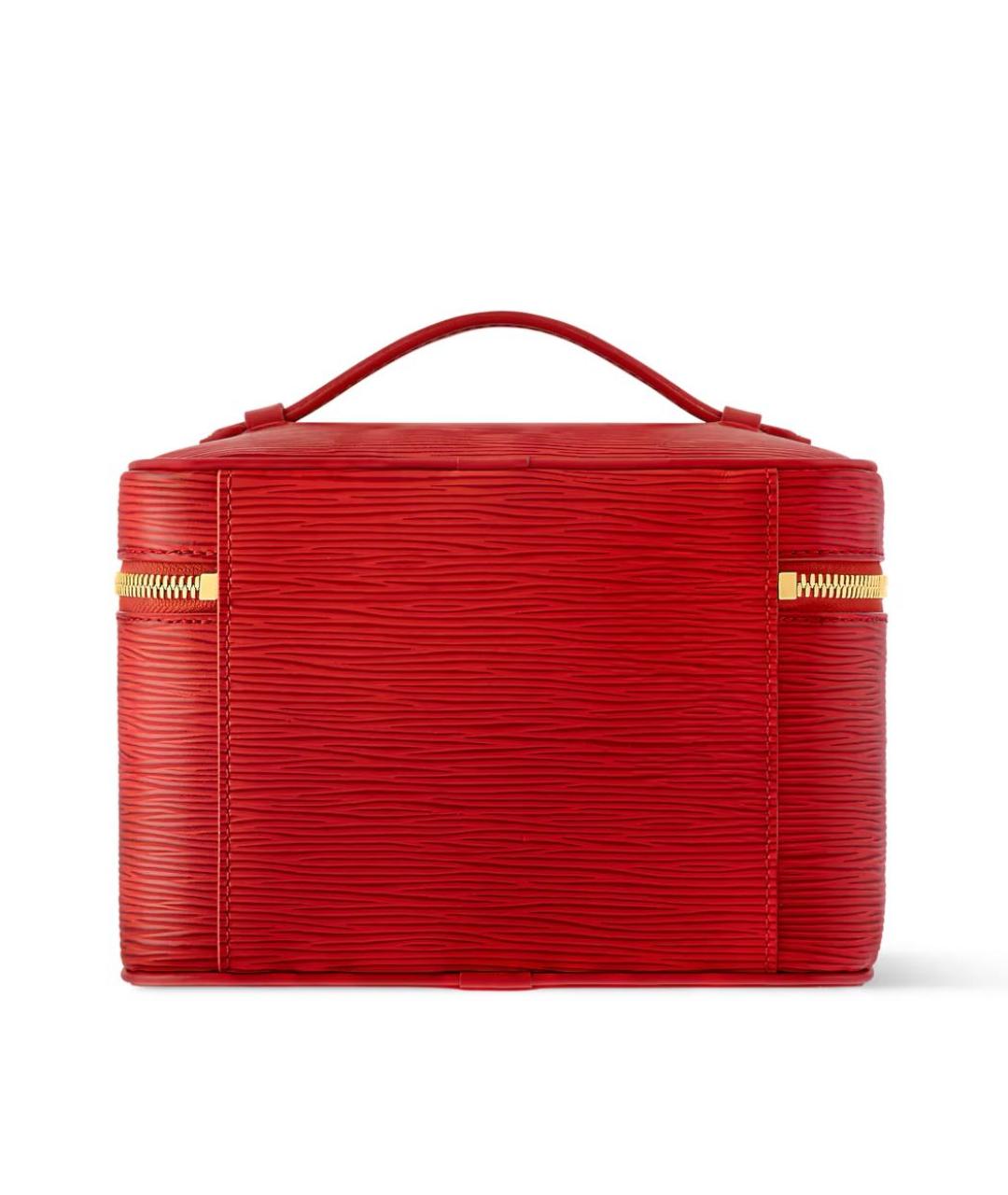 LOUIS VUITTON Красная кожаная сумка с короткими ручками, фото 4