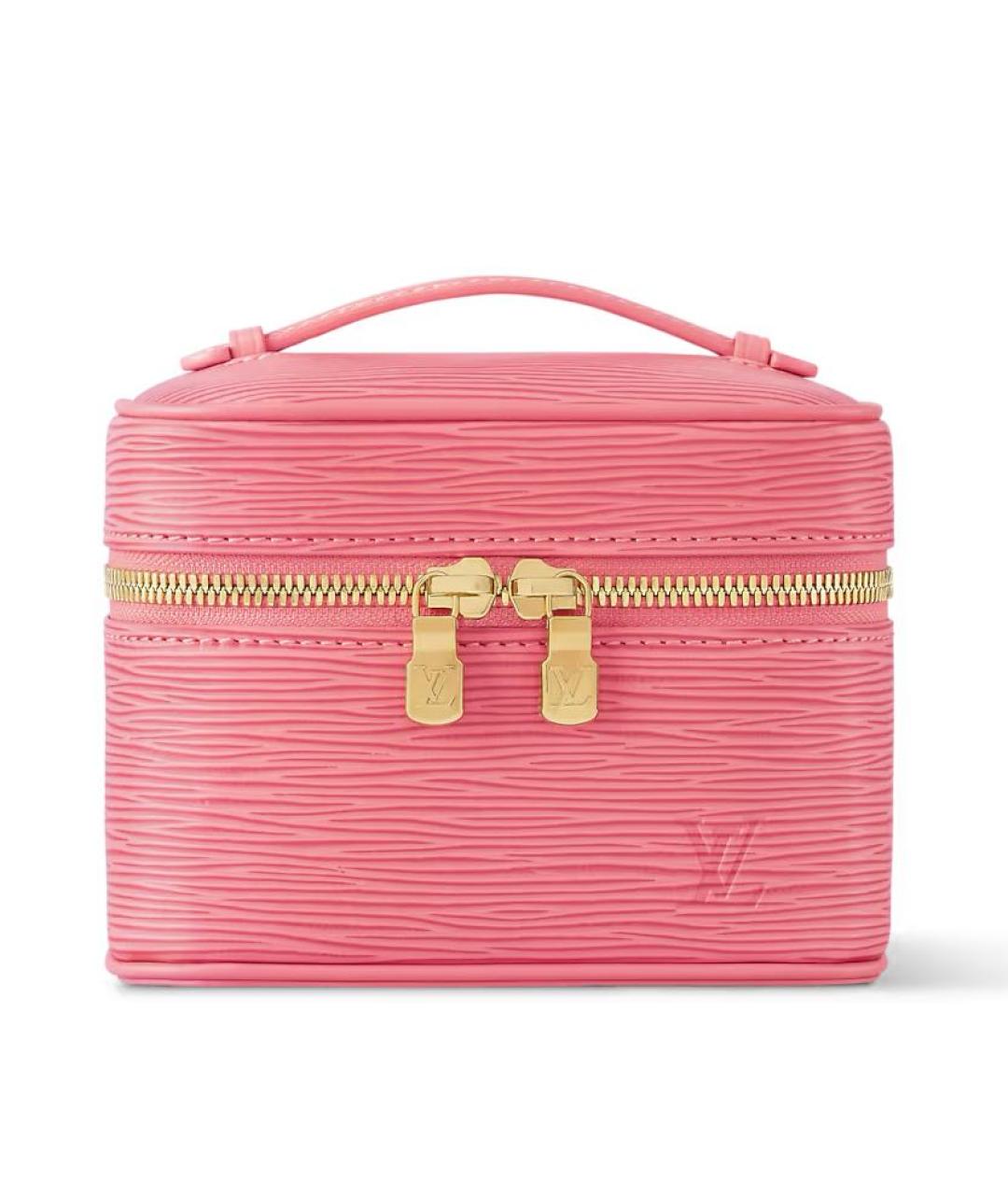 LOUIS VUITTON Розовая кожаная сумка с короткими ручками, фото 6