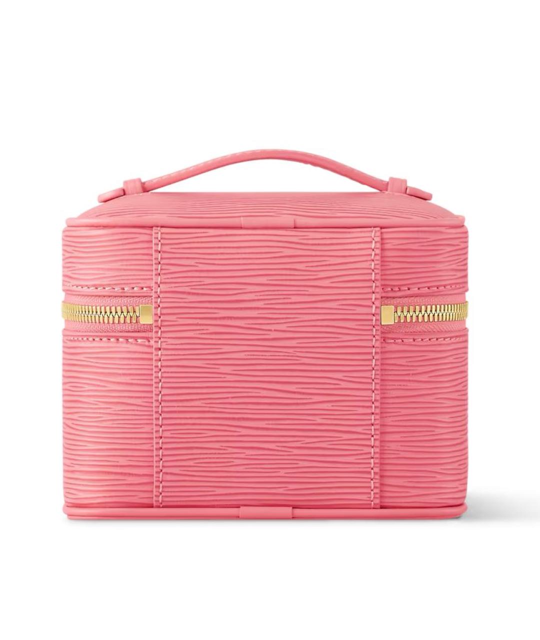 LOUIS VUITTON Розовая кожаная сумка с короткими ручками, фото 4
