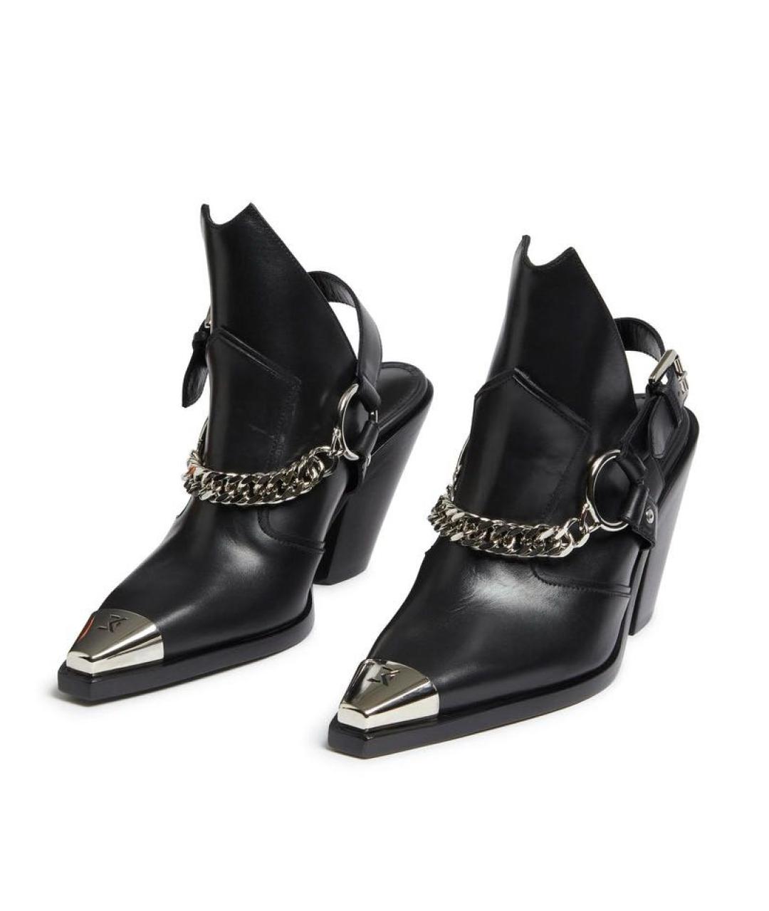 DAVID KOMA Черные кожаные ботинки, фото 5