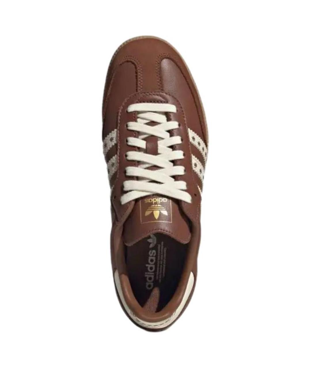 ADIDAS Коричневые кожаные кеды, фото 5